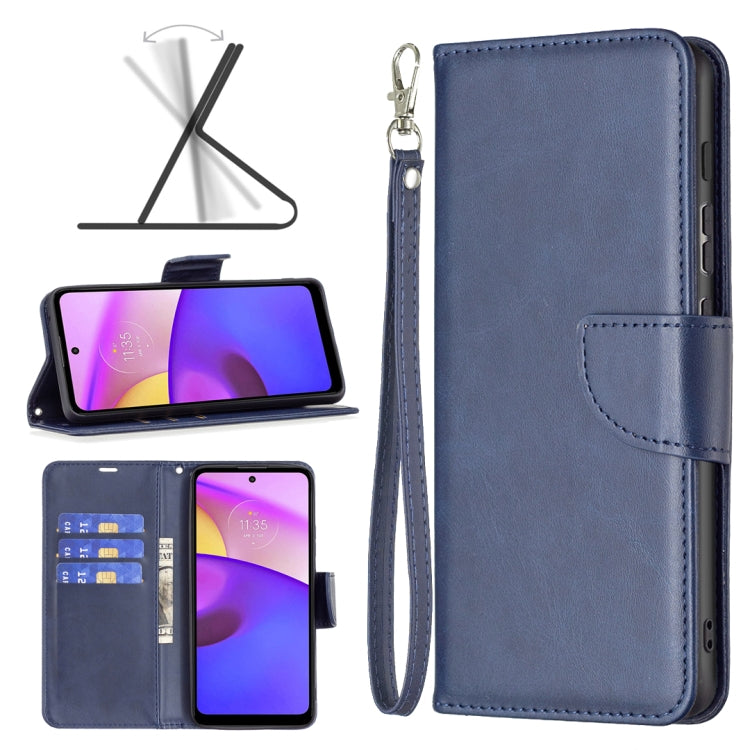 For Motorola Moto E40 / E30 Lambskin Texture Pure Color Leather Phone Case