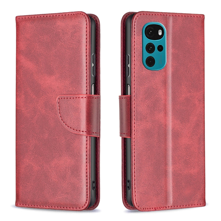 For Motorola Moto G22 Lambskin Texture Pure Color Leather Phone Case