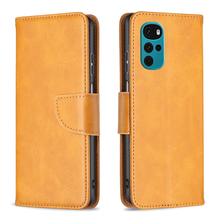 For Motorola Moto G22 Lambskin Texture Pure Color Leather Phone Case