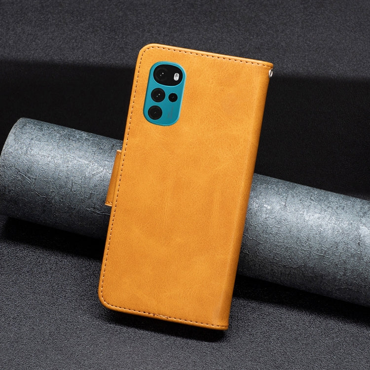 For Motorola Moto G22 Lambskin Texture Pure Color Leather Phone Case