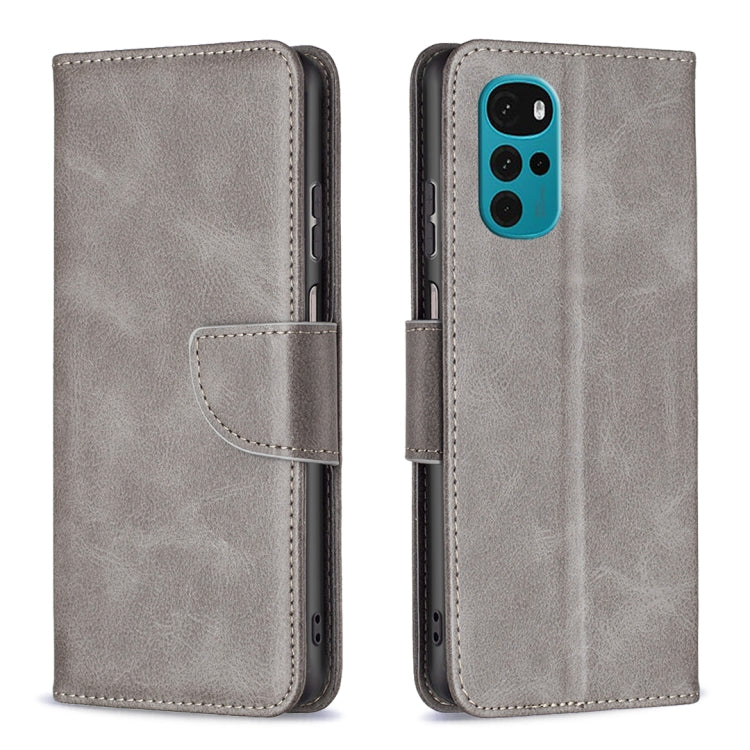 For Motorola Moto G22 Lambskin Texture Pure Color Leather Phone Case
