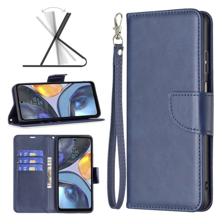 For Motorola Moto G22 Lambskin Texture Pure Color Leather Phone Case