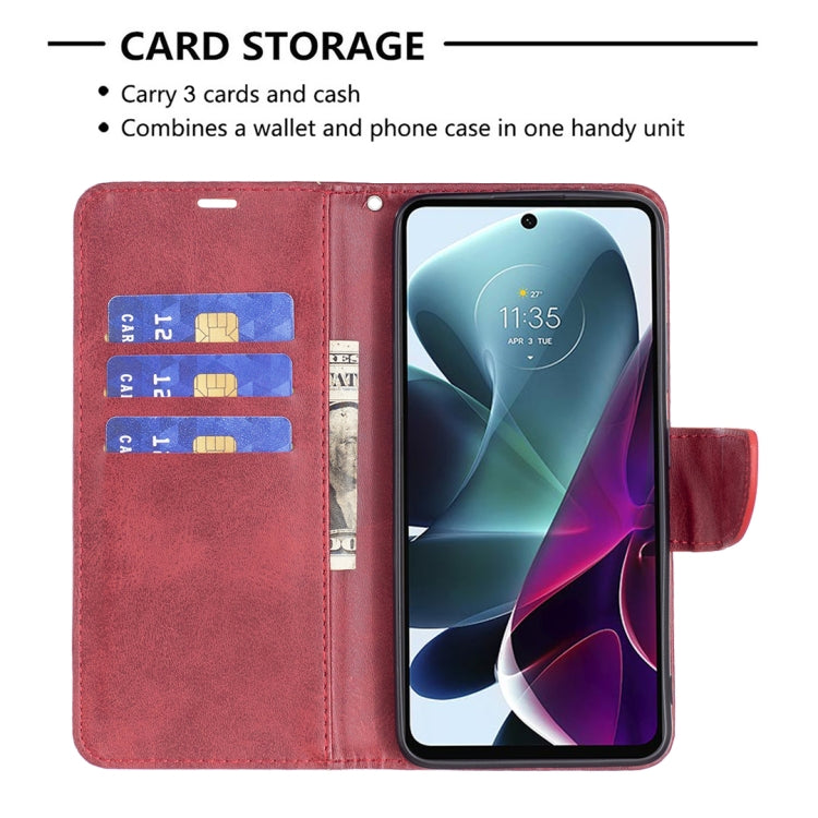 For Motorola Moto G200 5G / Edge S30 5G Lambskin Texture Pure Color Leather Phone Case