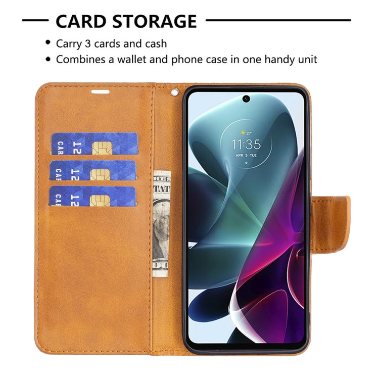 For Motorola Moto G200 5G / Edge S30 5G Lambskin Texture Pure Color Leather Phone Case
