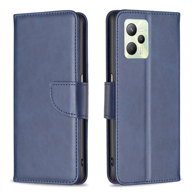 For OPPO Realme C35 Lambskin Texture Pure Color Leather Phone Case