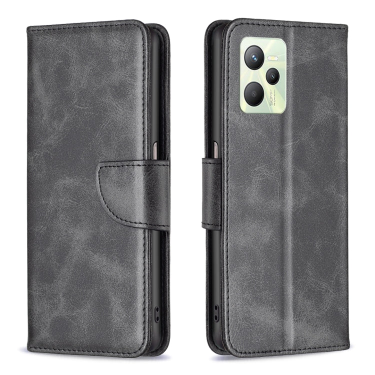 For OPPO Realme C35 Lambskin Texture Pure Color Leather Phone Case