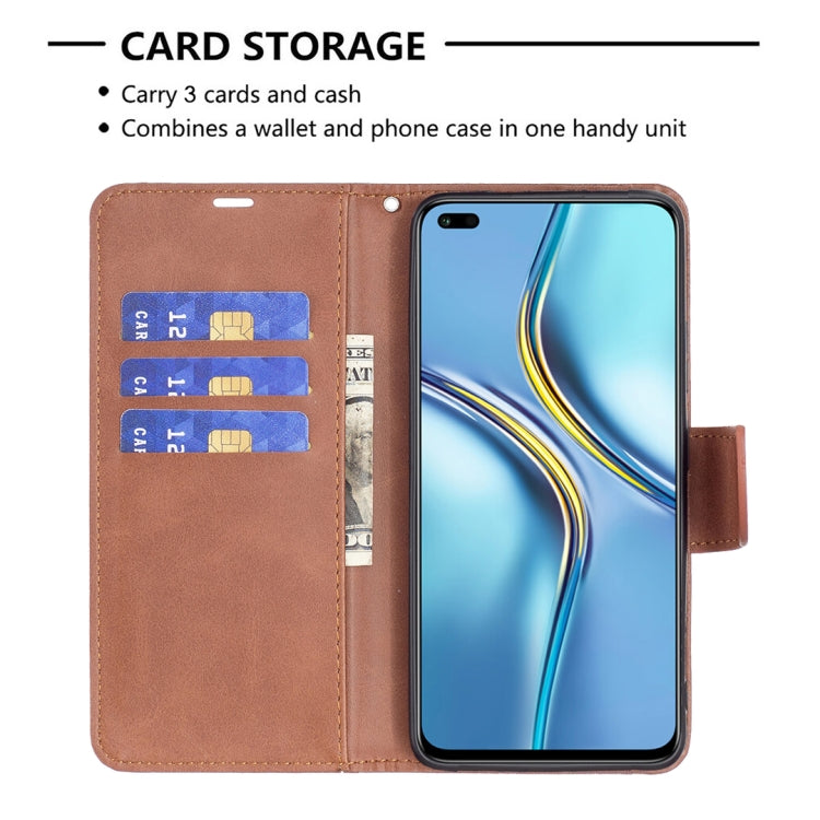 For Honor X20 Lambskin Texture Pure Color Leather Phone Case
