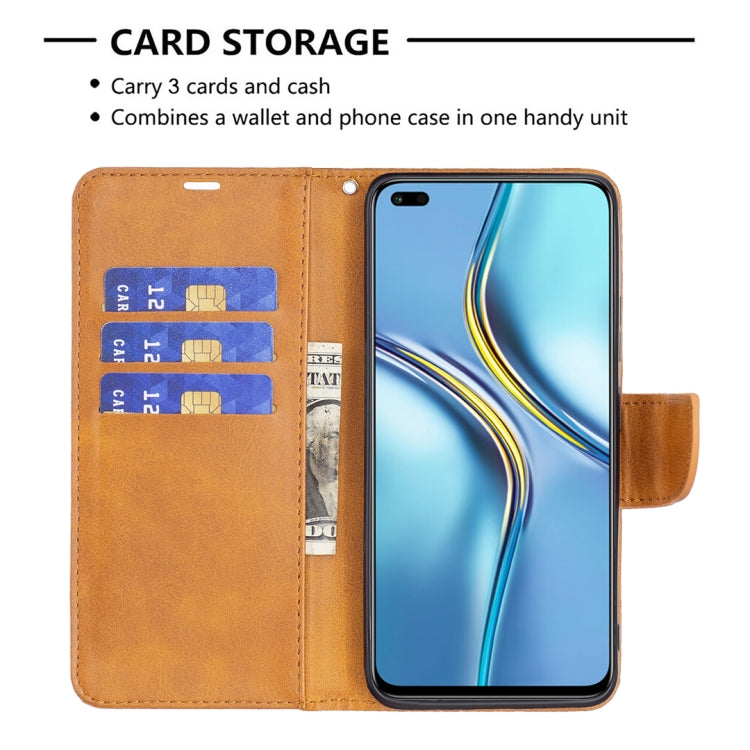 For Honor X20 Lambskin Texture Pure Color Leather Phone Case
