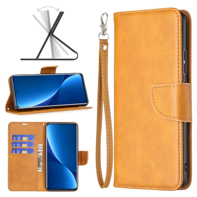 For Xiaomi 12 Pro Lambskin Texture Pure Color Leather Phone Case