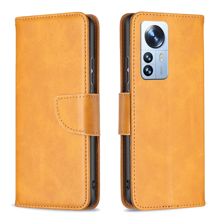 For Xiaomi 12 Pro Lambskin Texture Pure Color Leather Phone Case