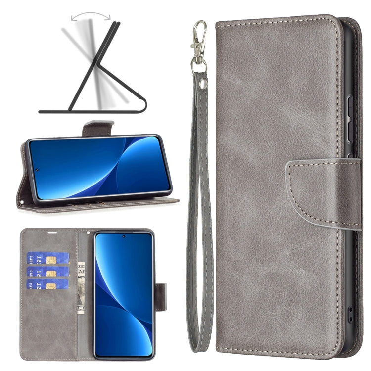 For Xiaomi 12 Pro Lambskin Texture Pure Color Leather Phone Case