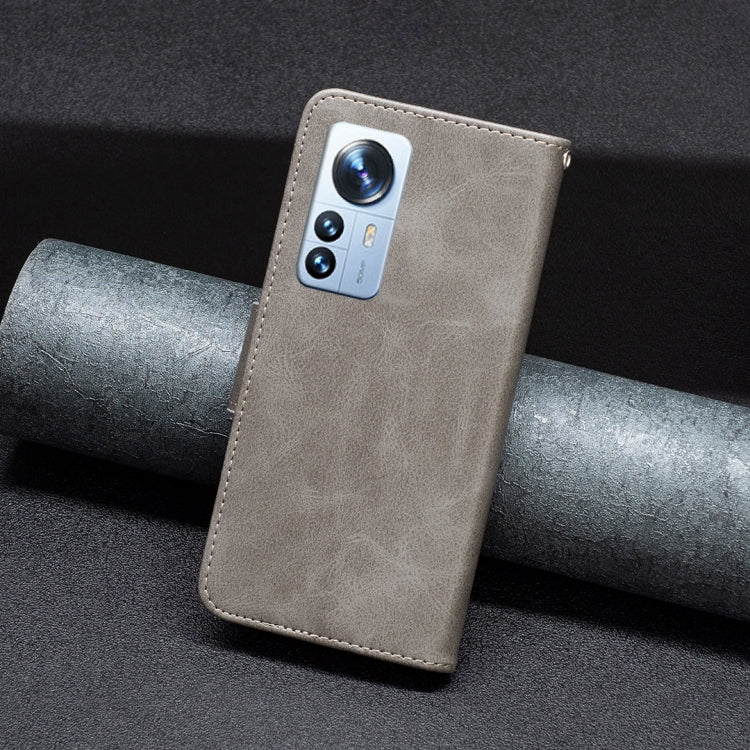 For Xiaomi 12 Pro Lambskin Texture Pure Color Leather Phone Case
