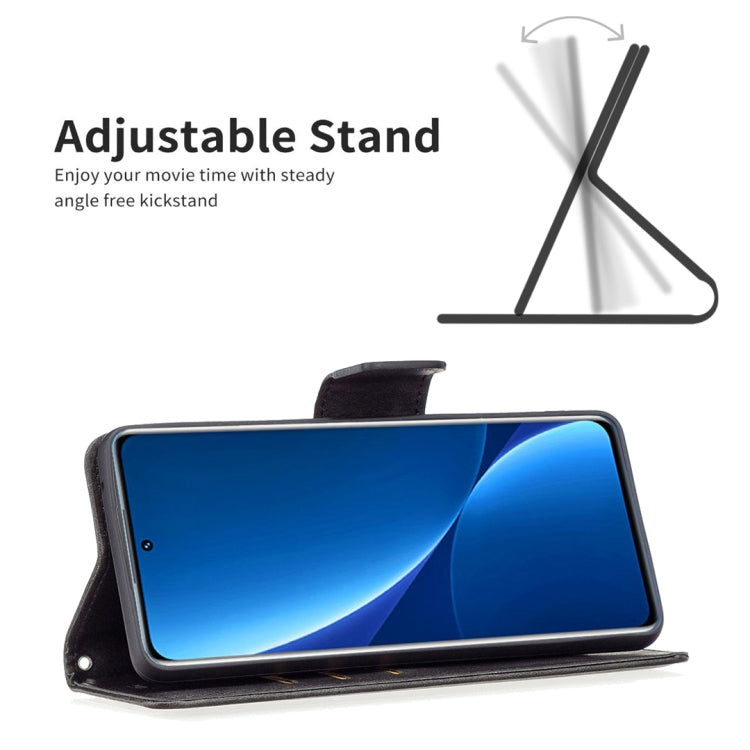 For Xiaomi 12 Pro Lambskin Texture Pure Color Leather Phone Case