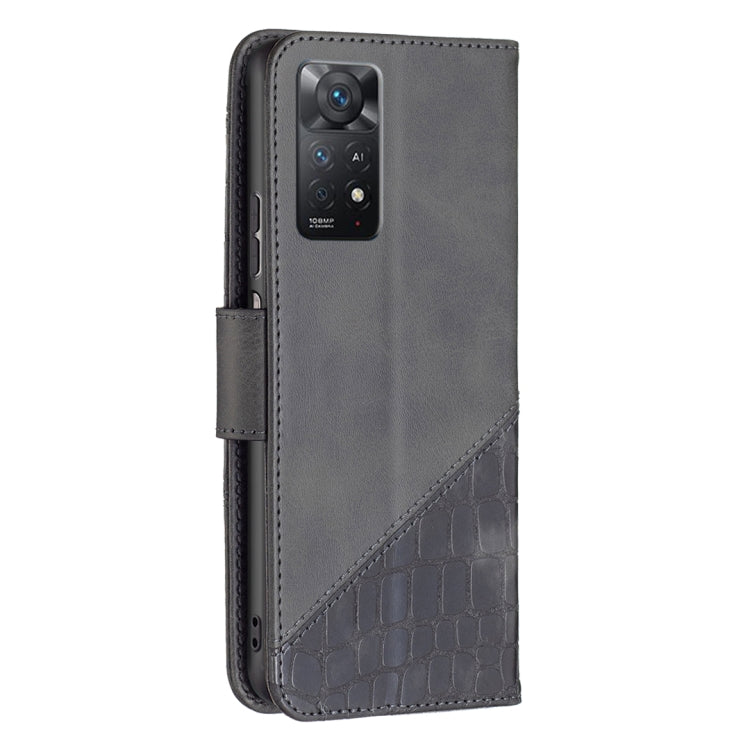 For Xiaomi Redmi Note 11 Pro International Matching Color Crocodile Texture Leather Case