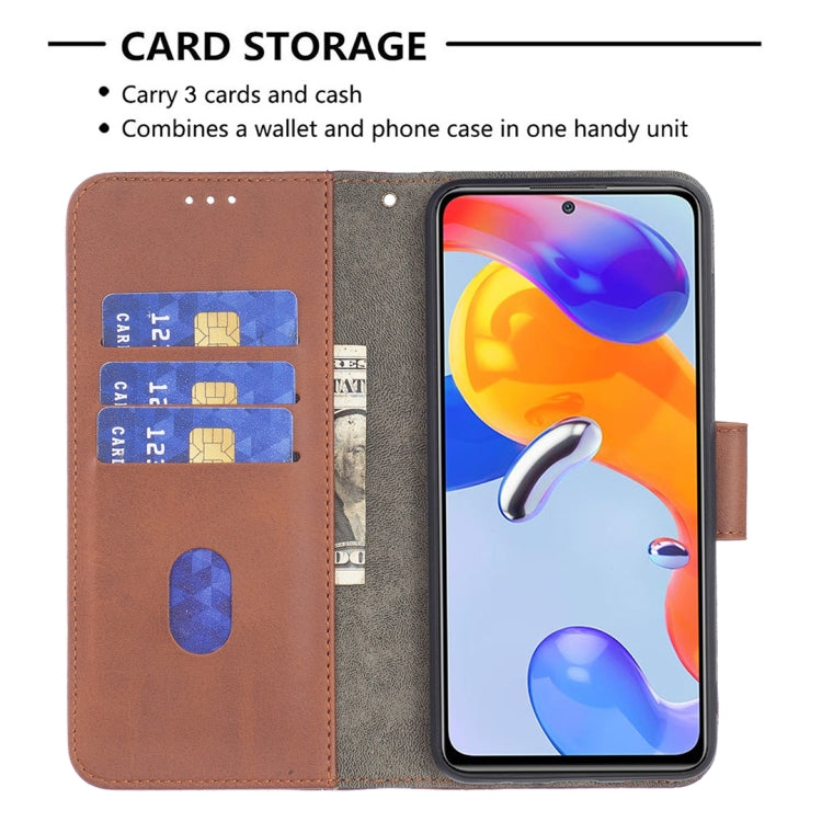 For Xiaomi Redmi Note 11 Pro International Matching Color Crocodile Texture Leather Case