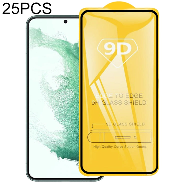 For Samsung Galaxy S22+ 5G Does Not Support Fingerprint Unlocking 25pcs Full Glue Screen Tempered Glass Film