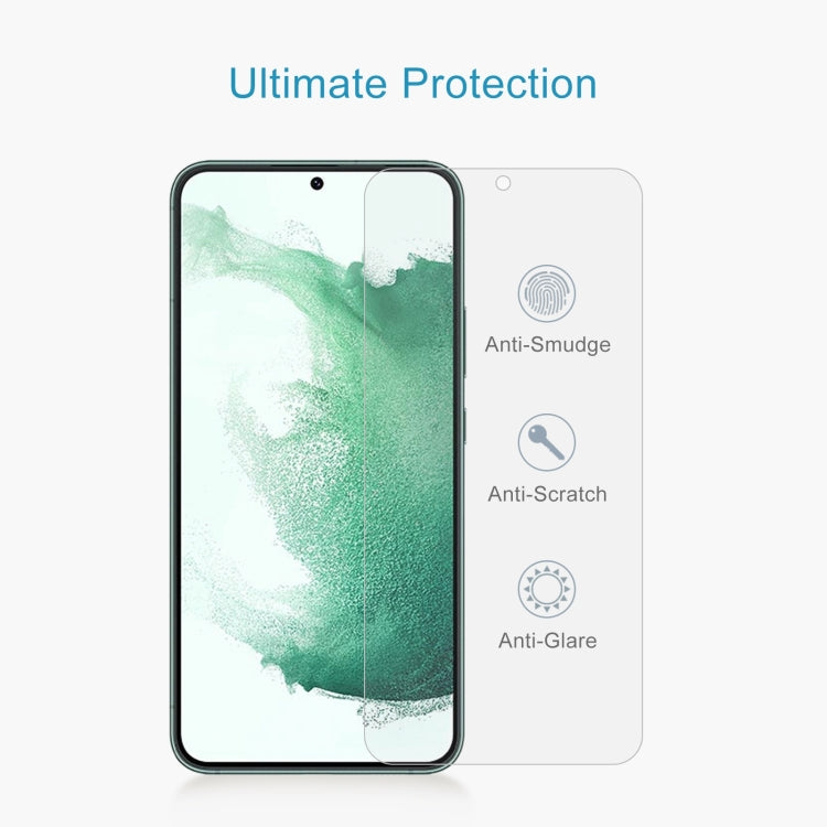 For Samsung Galaxy S22+ 5G 0.26mm 9H 2.5D Tempered Glass Film, Fingerprint Unlocking Is Not Supported