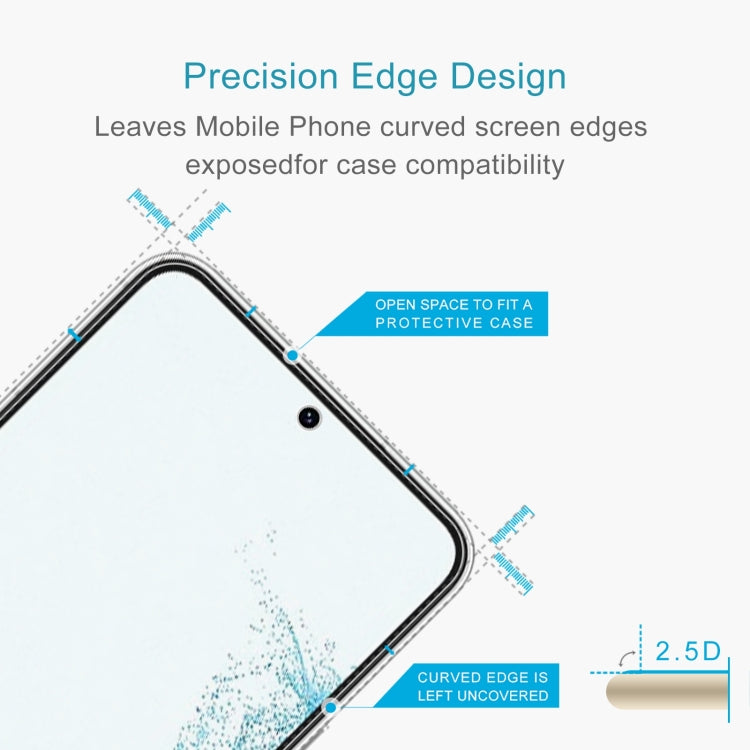 For Samsung Galaxy S22 5G 10pcs 0.26mm 9H 2.5D Tempered Glass Film, Fingerprint Unlocking Is Not Supported