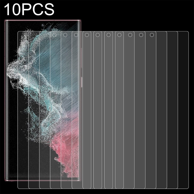 For Samsung Galaxy S22 Ultra  5G 10pcs 0.26mm 9H 2.5D Tempered Glass Film