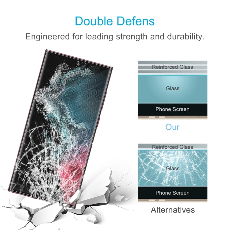 For Samsung Galaxy S22 Ultra  5G 10pcs 0.26mm 9H 2.5D Tempered Glass Film