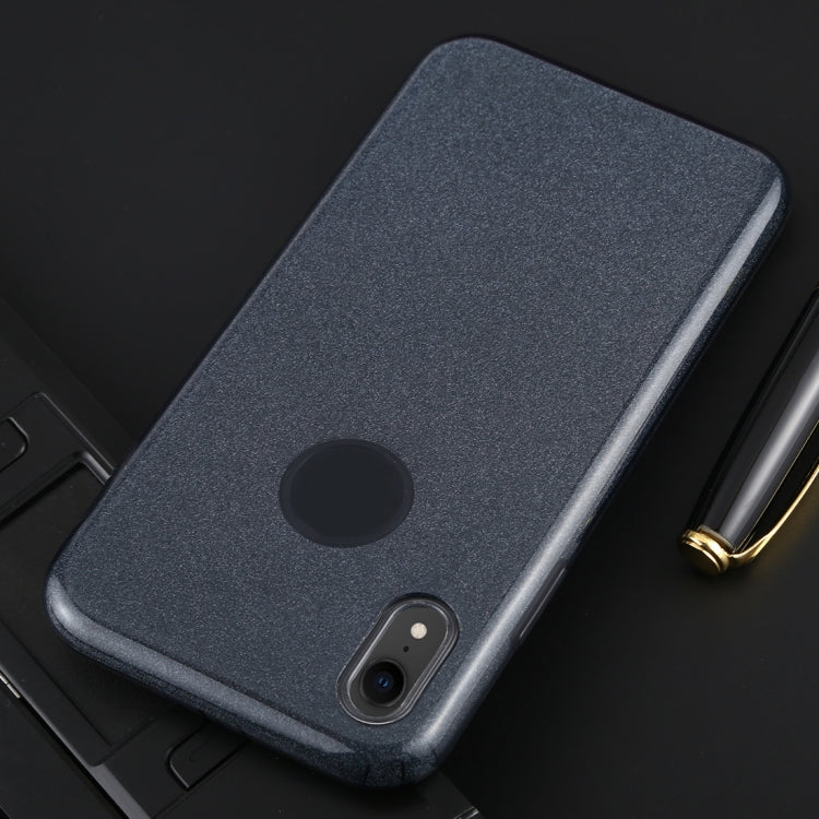 For iPhone XR Full Coverage TPU + PC Glittery Powder Protective Back Case