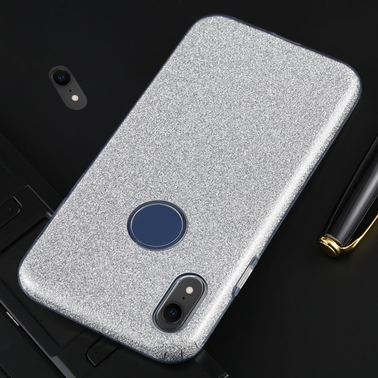 For iPhone XR Full Coverage TPU + PC Glittery Powder Protective Back Case