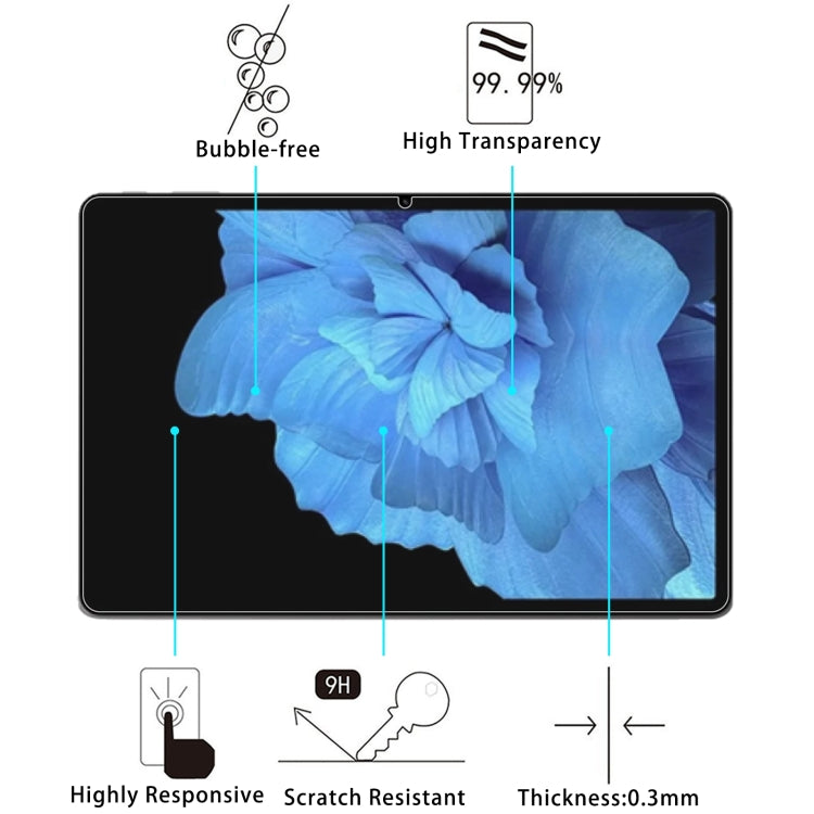 25 PCS 9H 2.5D Explosion-proof Tempered Tablet Glass Film For vivo Pad 11 inch