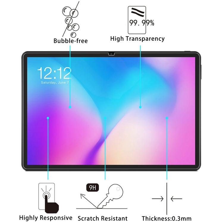25 PCS 9H 2.5D Explosion-proof Tempered Tablet Glass Film For Teclast T30