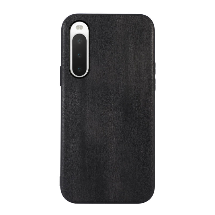 For Sony Xperia 10 IV Yellow Cow Texture PU Phone Case
