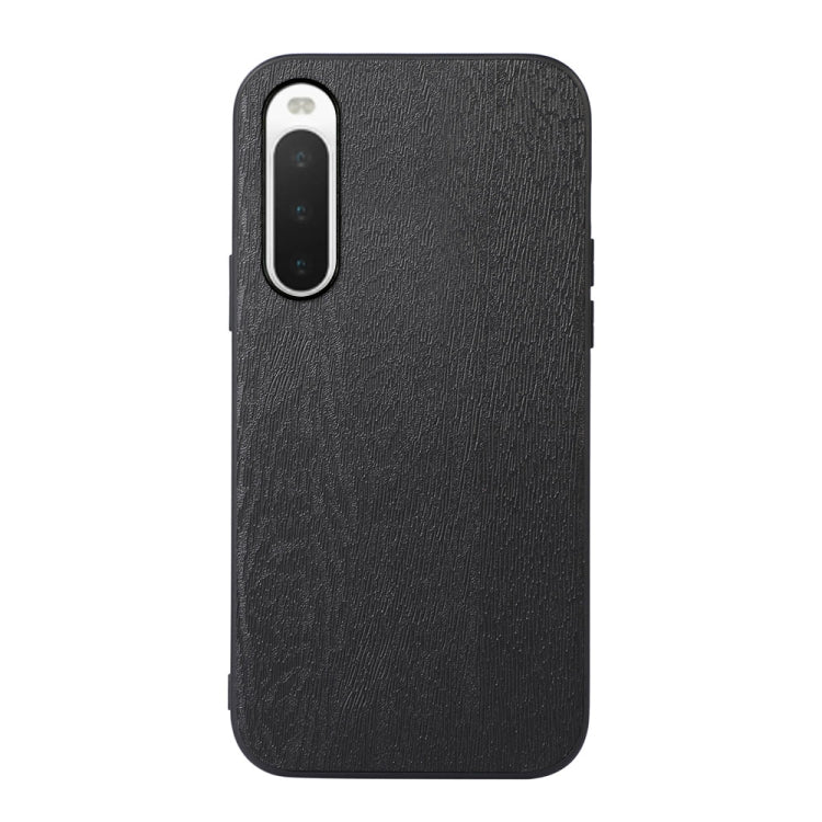 For Sony Xperia 10 IV Wood Texture PU Phone Case