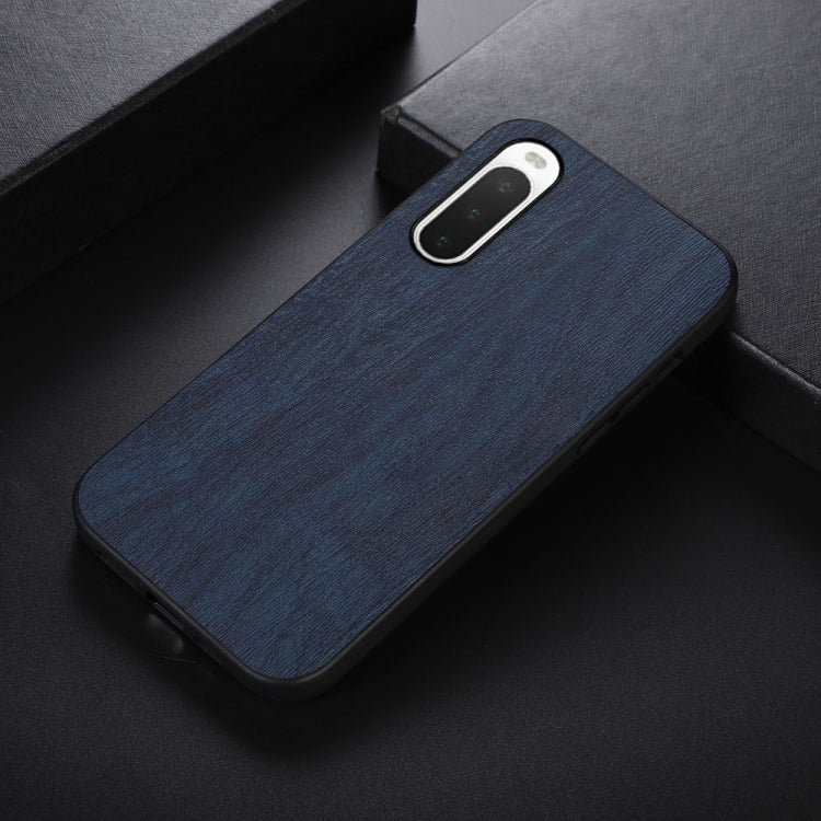For Sony Xperia 10 IV Wood Texture PU Phone Case