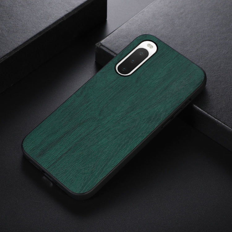 For Sony Xperia 10 IV Wood Texture PU Phone Case