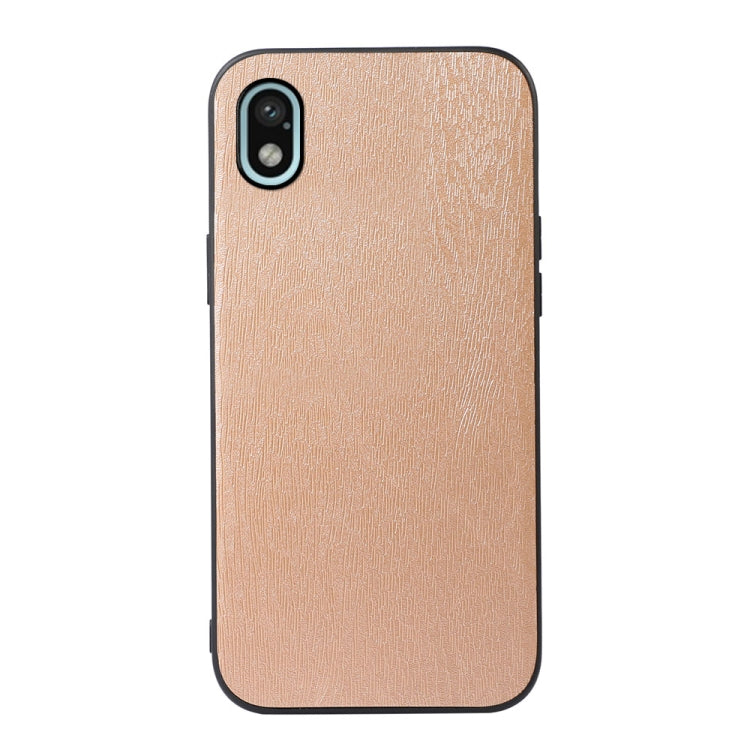 For Sony Xperia Ace III Wood Texture PU Phone Case