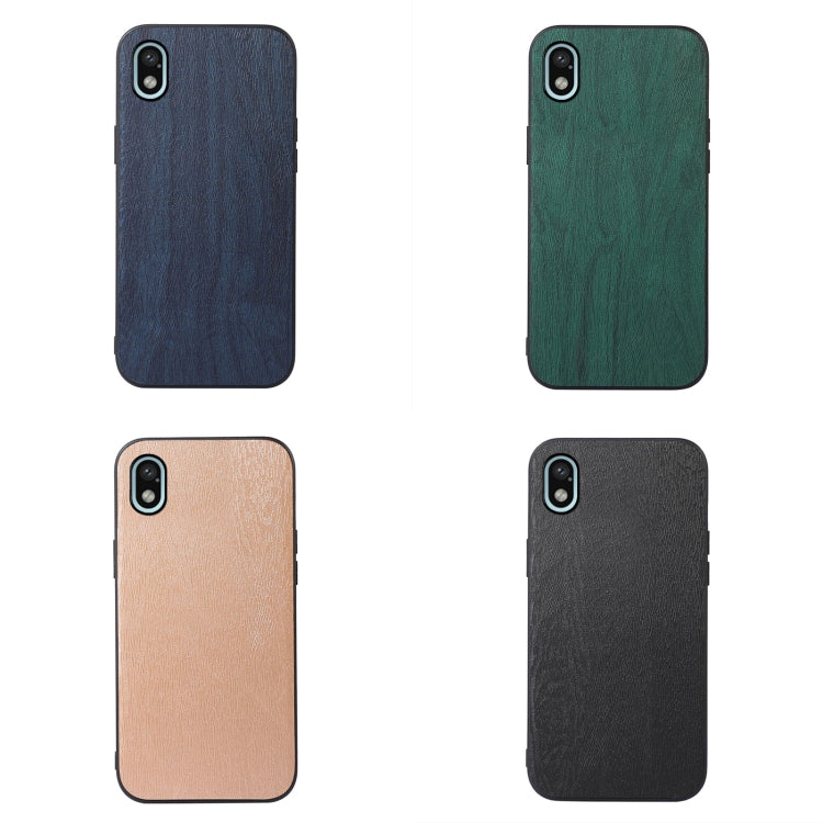 For Sony Xperia Ace III Wood Texture PU Phone Case