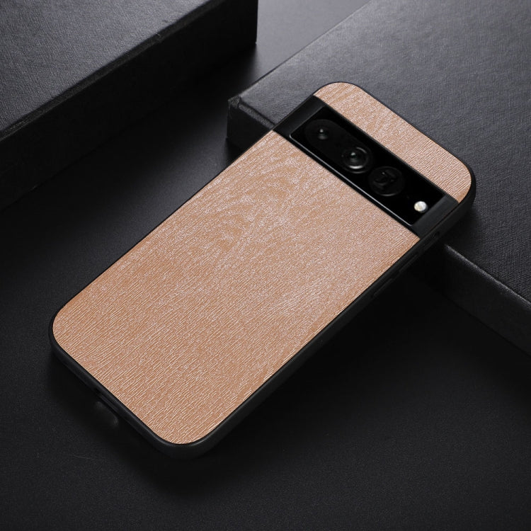 For Google Pixel 7 Pro 5G Wood Texture PU Phone Case