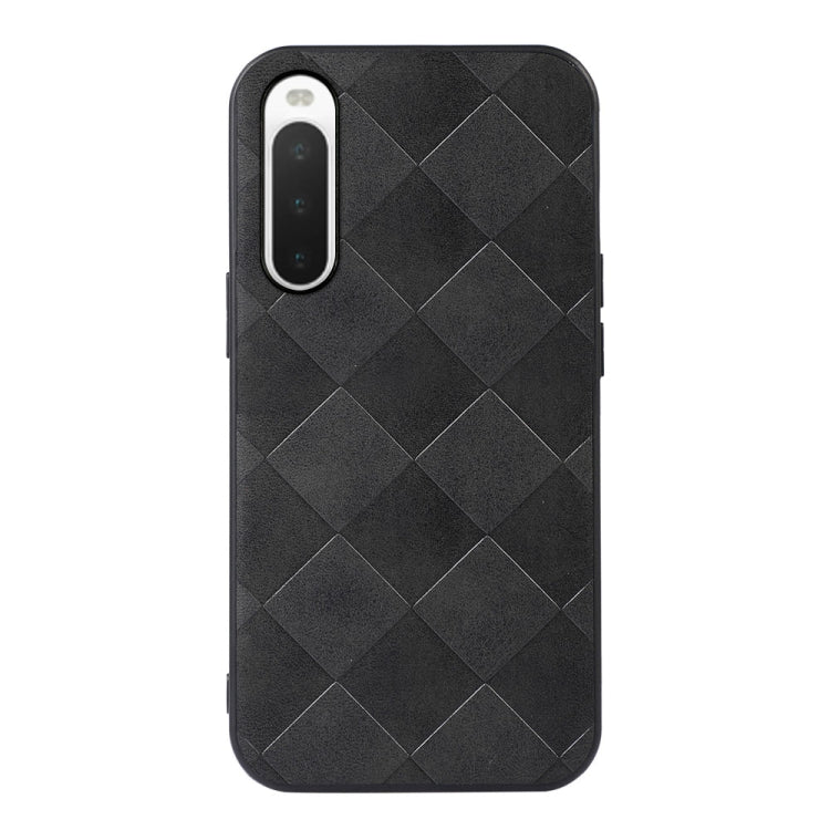 For Sony Xperia 10 IV Weave Plaid PU Phone Case