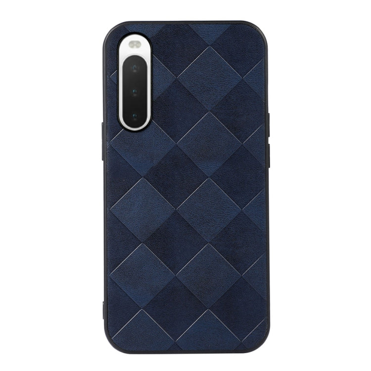 For Sony Xperia 10 IV Weave Plaid PU Phone Case