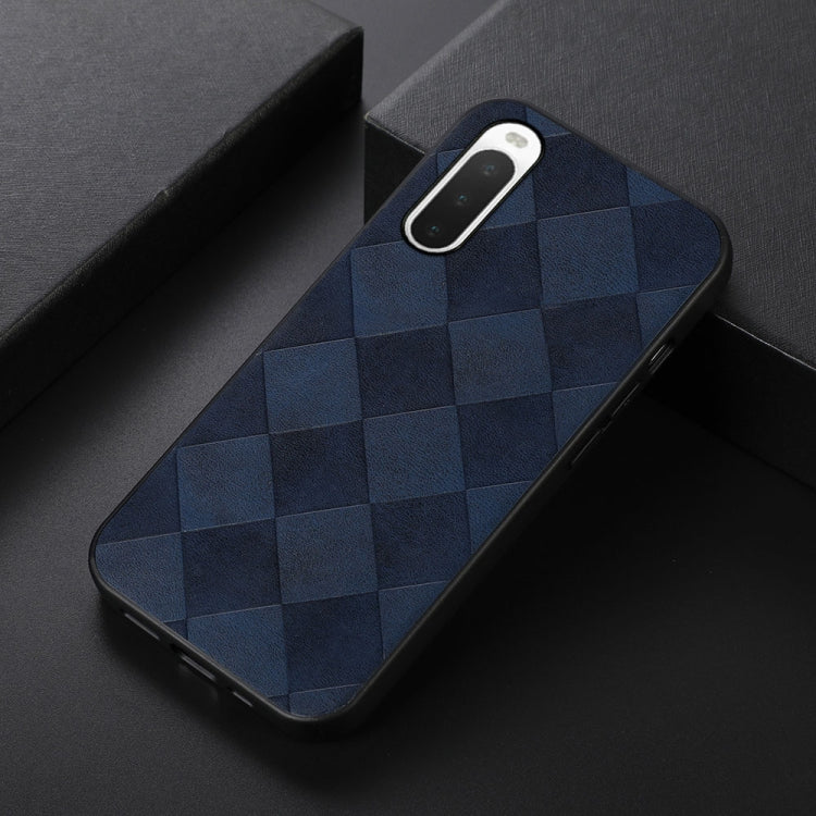 For Sony Xperia 10 IV Weave Plaid PU Phone Case