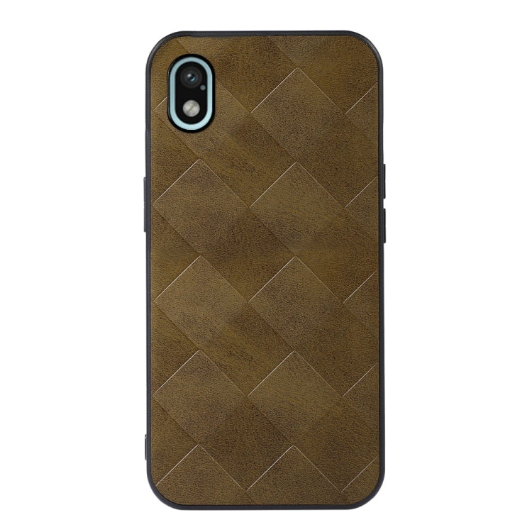 For Sony Xperia Ace III Weave Plaid PU Phone Case