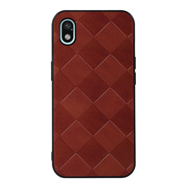 For Sony Xperia Ace III Weave Plaid PU Phone Case