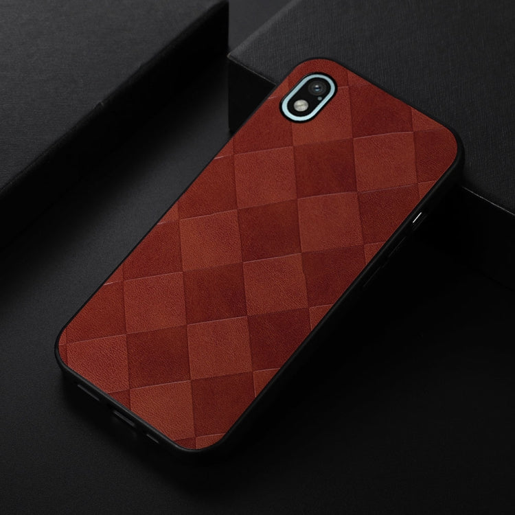 For Sony Xperia Ace III Weave Plaid PU Phone Case