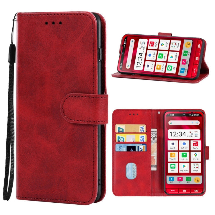 Leather Phone Case For Sharp Simple Sumaho 6