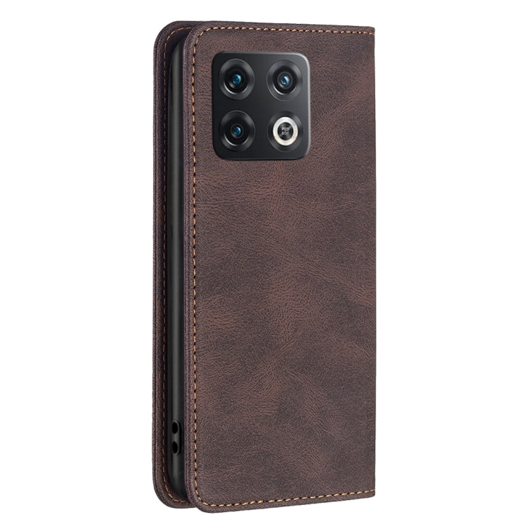 For OnePlus 10 Pro 5G Magnetic RFID Blocking Anti-Theft Leather Phone Case