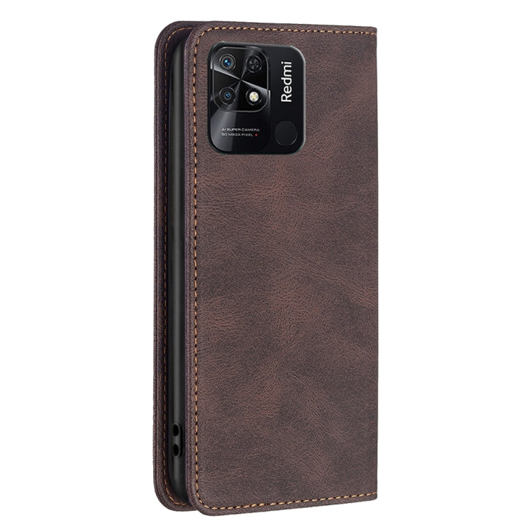 For Xiaomi Redmi 10C Magnetic RFID Blocking Anti-Theft Leather Phone Case