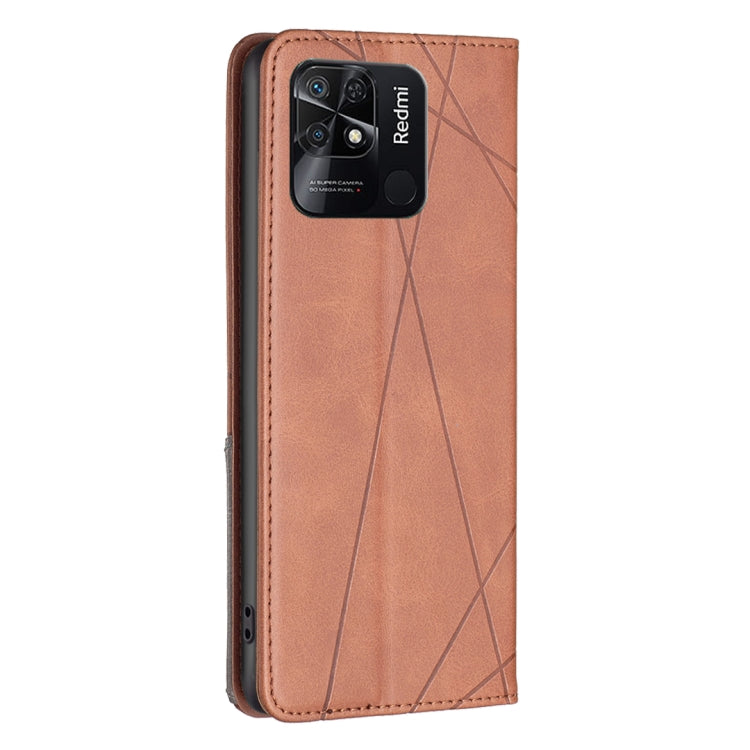 For Xiaomi Redmi 10C Prismatic Invisible Magnetic Leather Phone Case