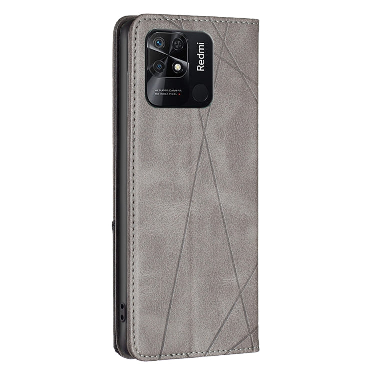 For Xiaomi Redmi 10C Prismatic Invisible Magnetic Leather Phone Case
