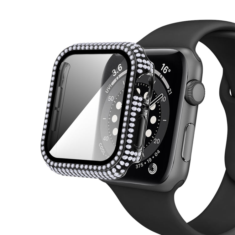 Diamond PC + Tempered Glass Watch Case For Apple Watch Series 3&2&1 38mm