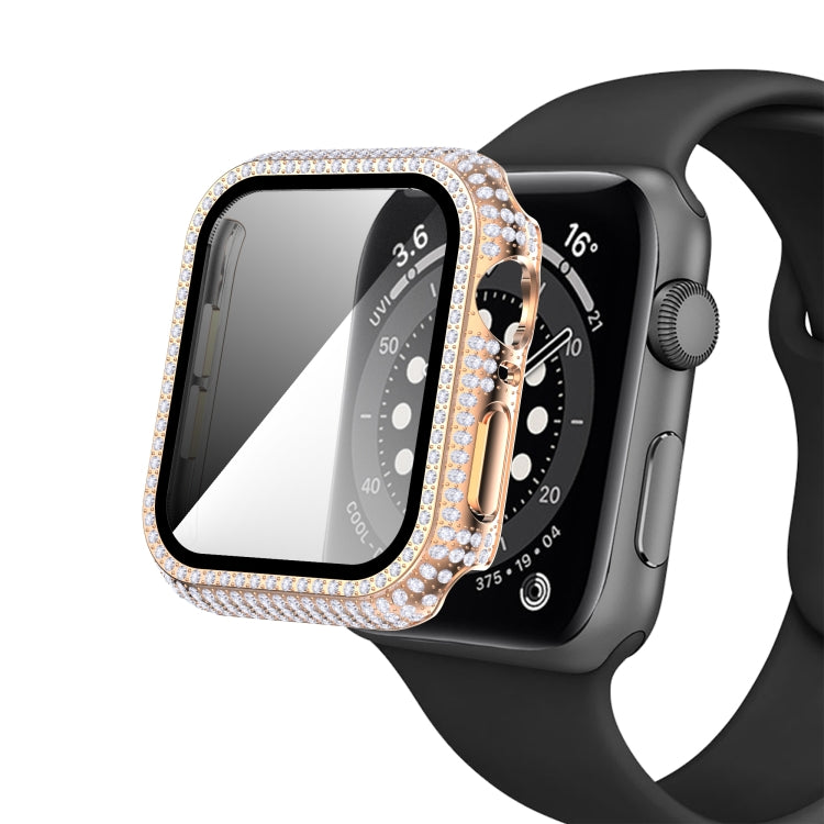 Diamond PC + Tempered Glass Watch Case For Apple Watch Series 3&2&1 38mm