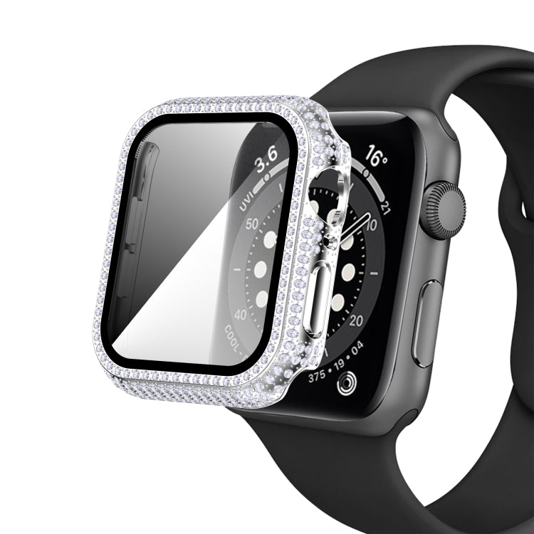 Diamond PC + Tempered Glass Watch Case For Apple Watch Series 3&2&1 38mm