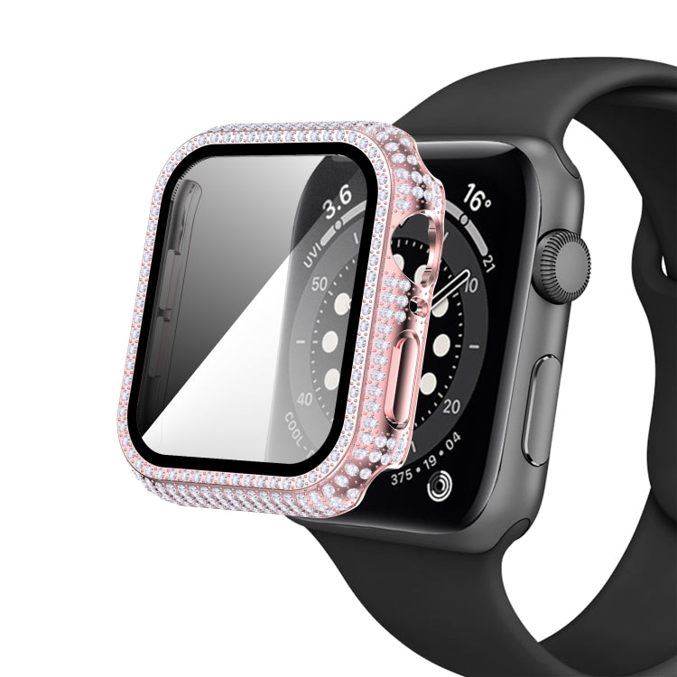 Diamond PC + Tempered Glass Watch Case For Apple Watch Series 3&2&1 42mm